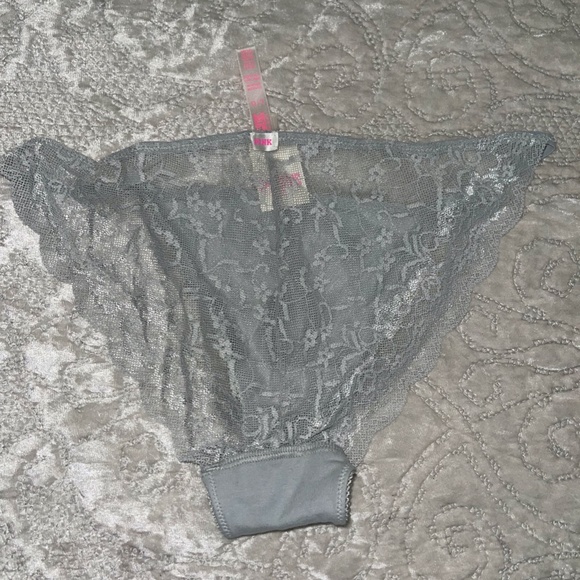 Vintage Victoria Secret PINK  "Ho Ho Ho" Lace Bottom Panty Size Large - Picture 2 of 4